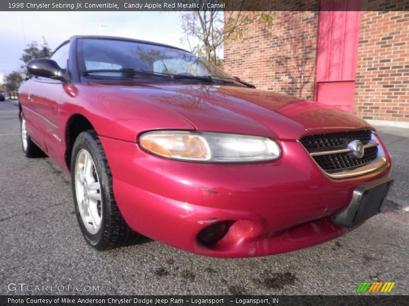 Candy Apple Red Metallic / Camel 1998 Chrysler Sebring JX Convertible