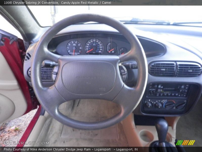 Candy Apple Red Metallic / Camel 1998 Chrysler Sebring JX Convertible