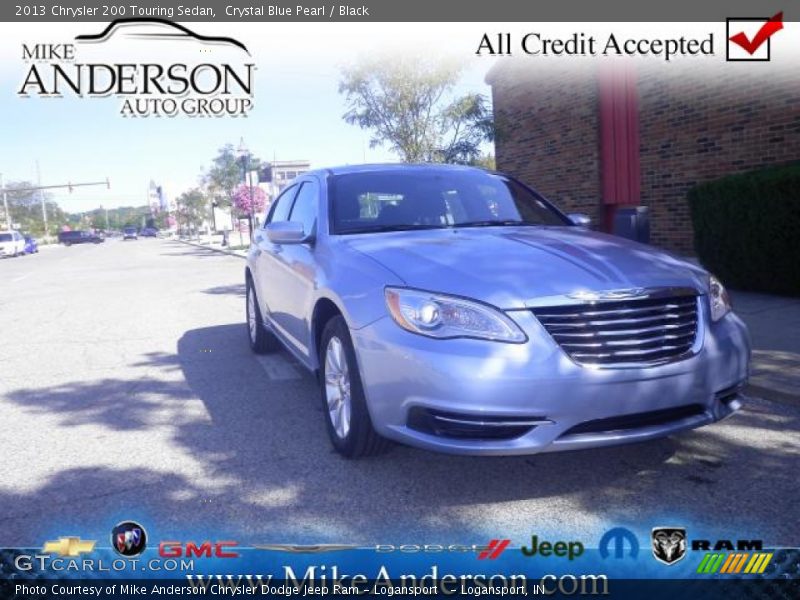 Crystal Blue Pearl / Black 2013 Chrysler 200 Touring Sedan