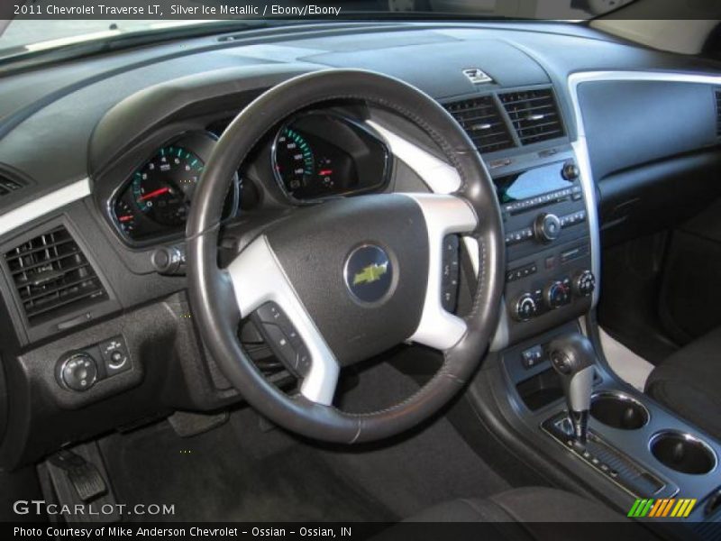 Silver Ice Metallic / Ebony/Ebony 2011 Chevrolet Traverse LT