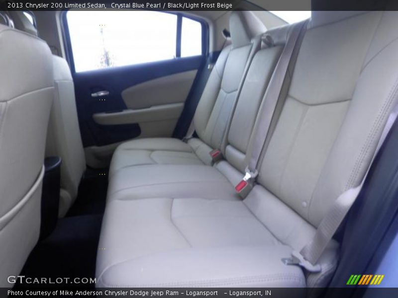 Crystal Blue Pearl / Black/Light Frost Beige 2013 Chrysler 200 Limited Sedan