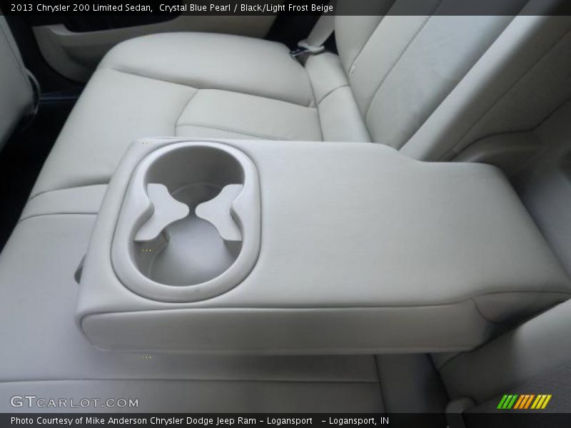 Crystal Blue Pearl / Black/Light Frost Beige 2013 Chrysler 200 Limited Sedan