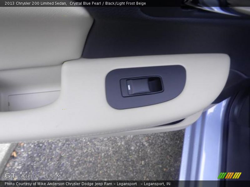 Crystal Blue Pearl / Black/Light Frost Beige 2013 Chrysler 200 Limited Sedan