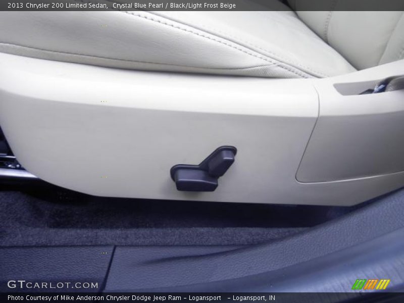 Crystal Blue Pearl / Black/Light Frost Beige 2013 Chrysler 200 Limited Sedan