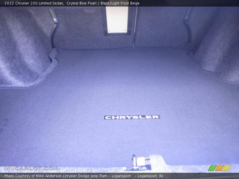 Crystal Blue Pearl / Black/Light Frost Beige 2013 Chrysler 200 Limited Sedan
