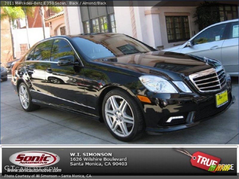 Black / Almond/Black 2011 Mercedes-Benz E 350 Sedan