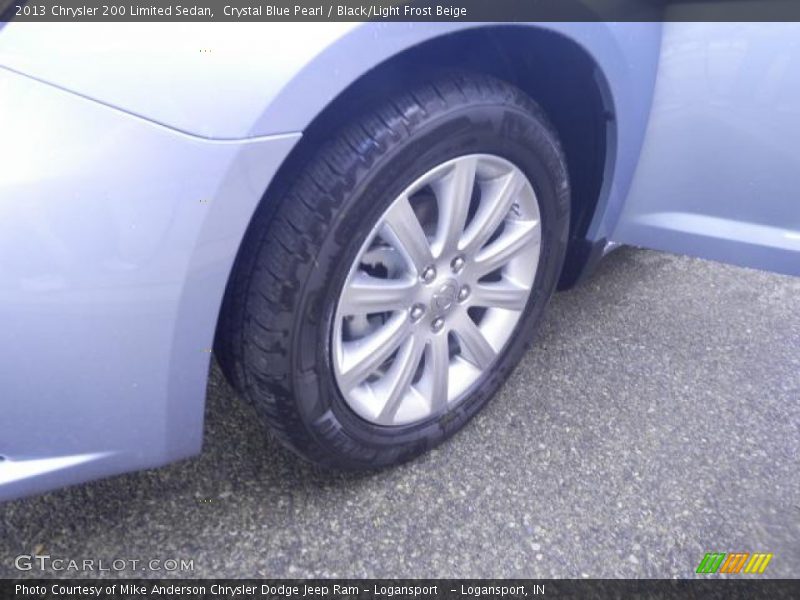 Crystal Blue Pearl / Black/Light Frost Beige 2013 Chrysler 200 Limited Sedan