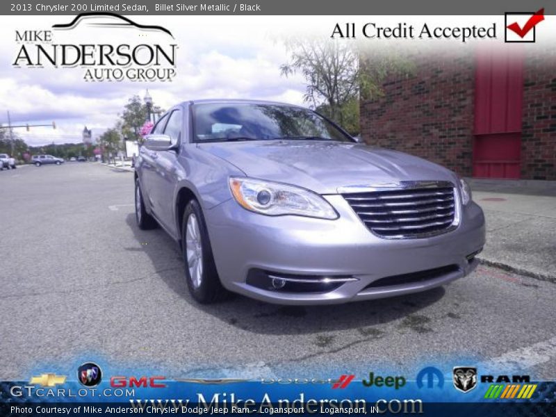 Billet Silver Metallic / Black 2013 Chrysler 200 Limited Sedan
