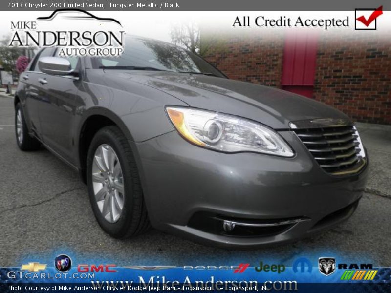 Tungsten Metallic / Black 2013 Chrysler 200 Limited Sedan