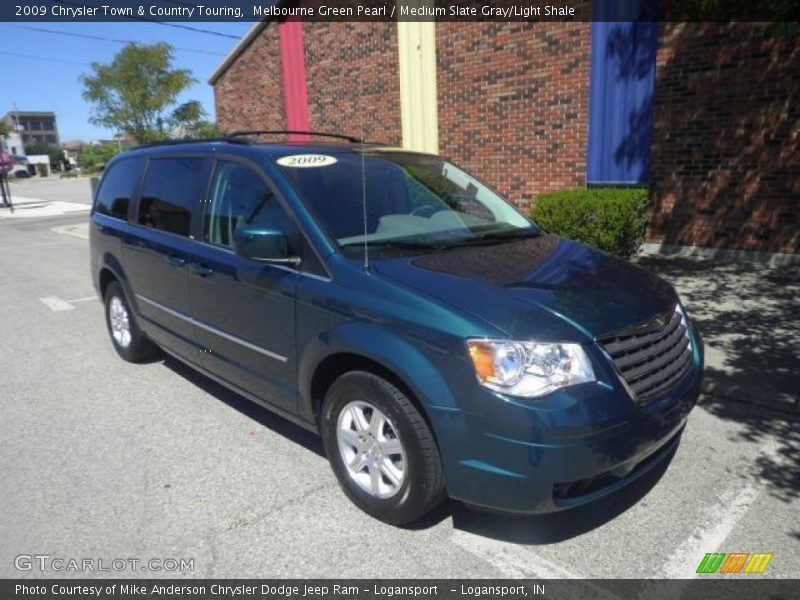 Melbourne Green Pearl / Medium Slate Gray/Light Shale 2009 Chrysler Town & Country Touring