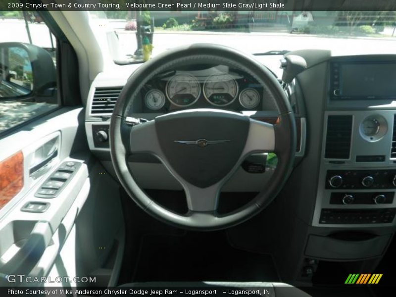 Melbourne Green Pearl / Medium Slate Gray/Light Shale 2009 Chrysler Town & Country Touring