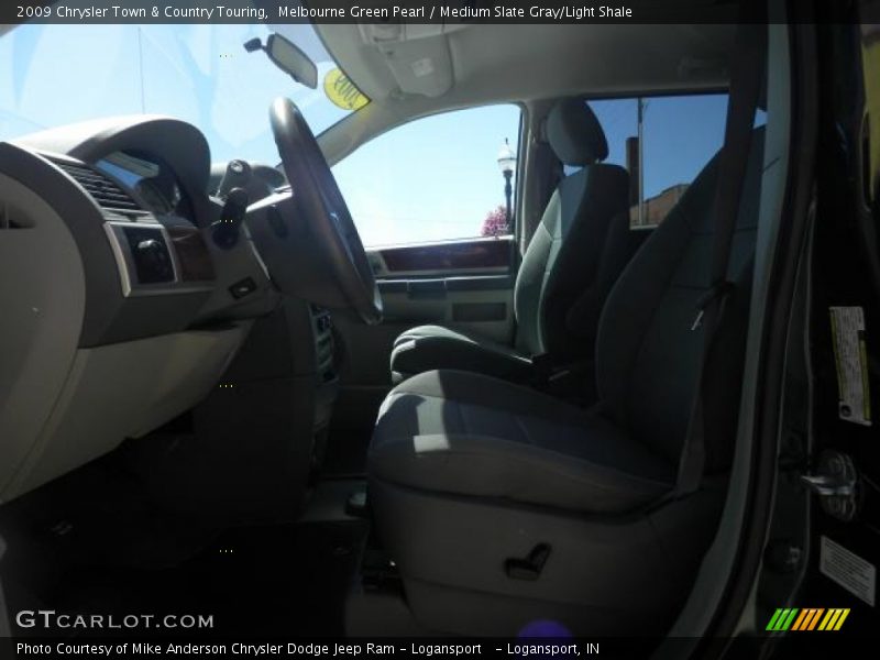 Melbourne Green Pearl / Medium Slate Gray/Light Shale 2009 Chrysler Town & Country Touring