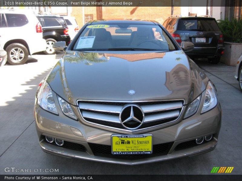 Pearl Beige Metallic / Almond Beige 2010 Mercedes-Benz E 350 Coupe