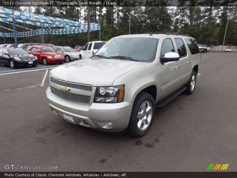 Champagne Silver Metallic / Ebony 2013 Chevrolet Suburban LT