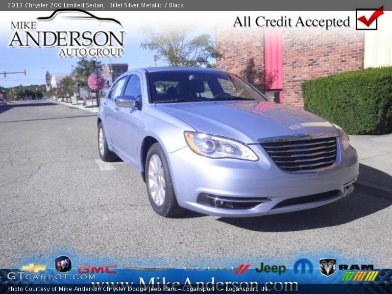 Billet Silver Metallic / Black 2013 Chrysler 200 Limited Sedan