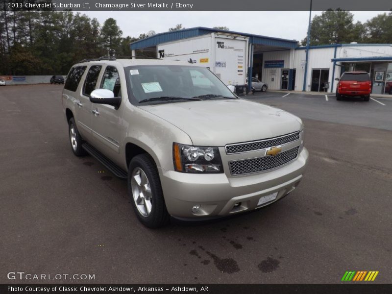 Champagne Silver Metallic / Ebony 2013 Chevrolet Suburban LT