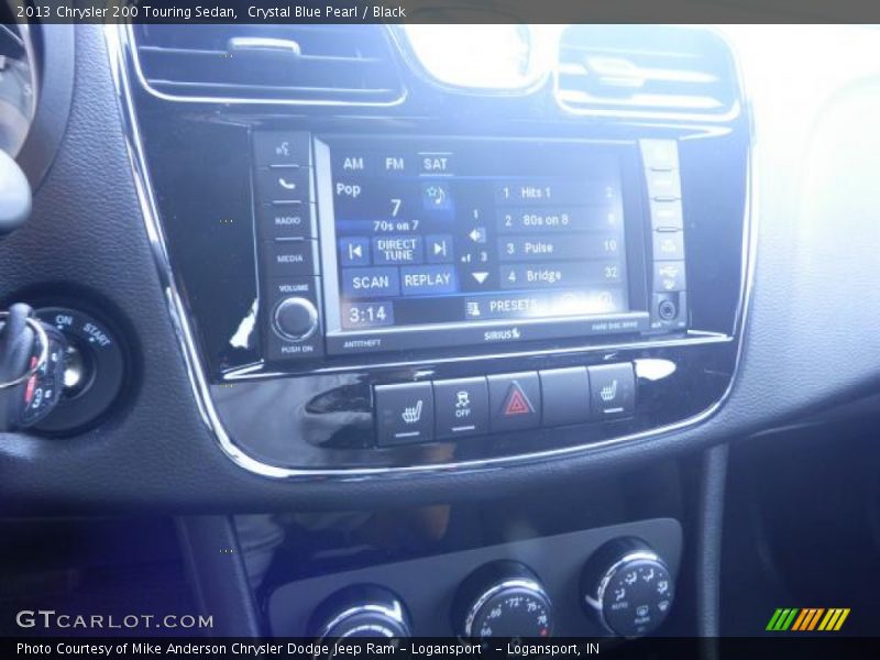 Crystal Blue Pearl / Black 2013 Chrysler 200 Touring Sedan