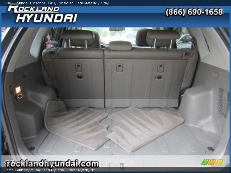 Obsidian Black Metallic / Gray 2007 Hyundai Tucson SE 4WD