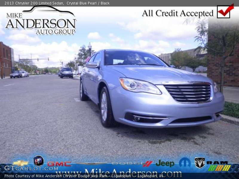Crystal Blue Pearl / Black 2013 Chrysler 200 Limited Sedan