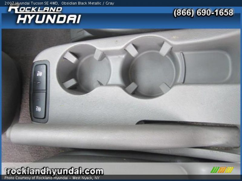 Obsidian Black Metallic / Gray 2007 Hyundai Tucson SE 4WD
