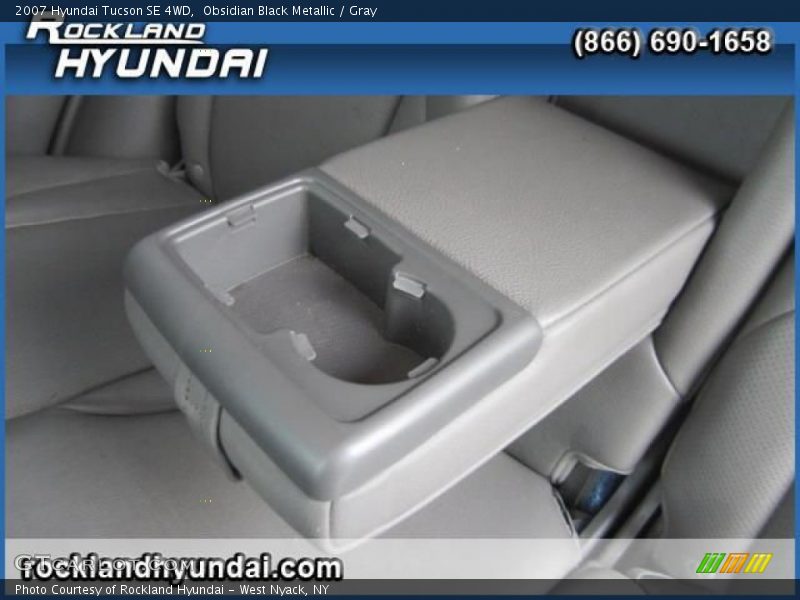 Obsidian Black Metallic / Gray 2007 Hyundai Tucson SE 4WD
