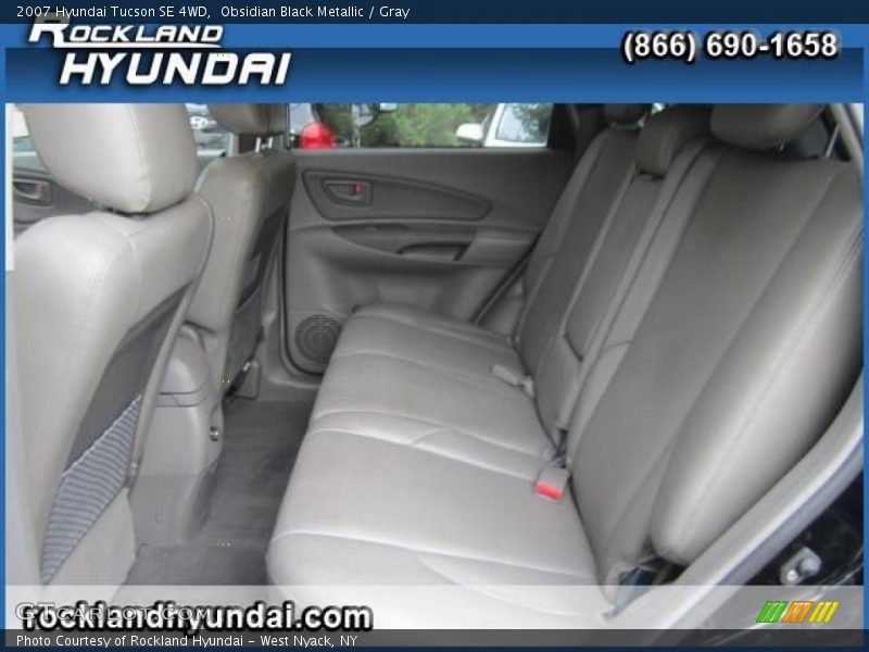 Obsidian Black Metallic / Gray 2007 Hyundai Tucson SE 4WD