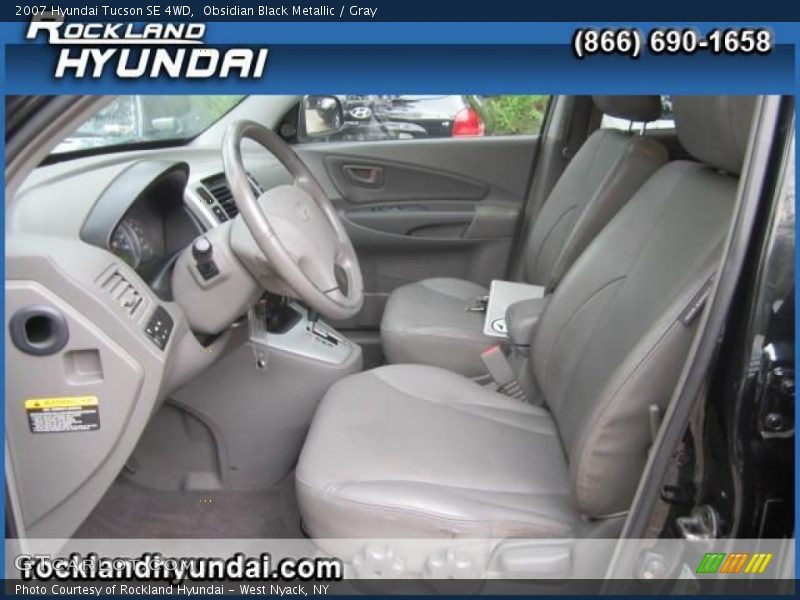 Obsidian Black Metallic / Gray 2007 Hyundai Tucson SE 4WD