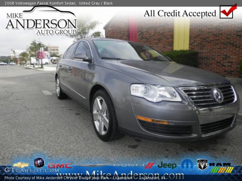 United Gray / Black 2008 Volkswagen Passat Komfort Sedan