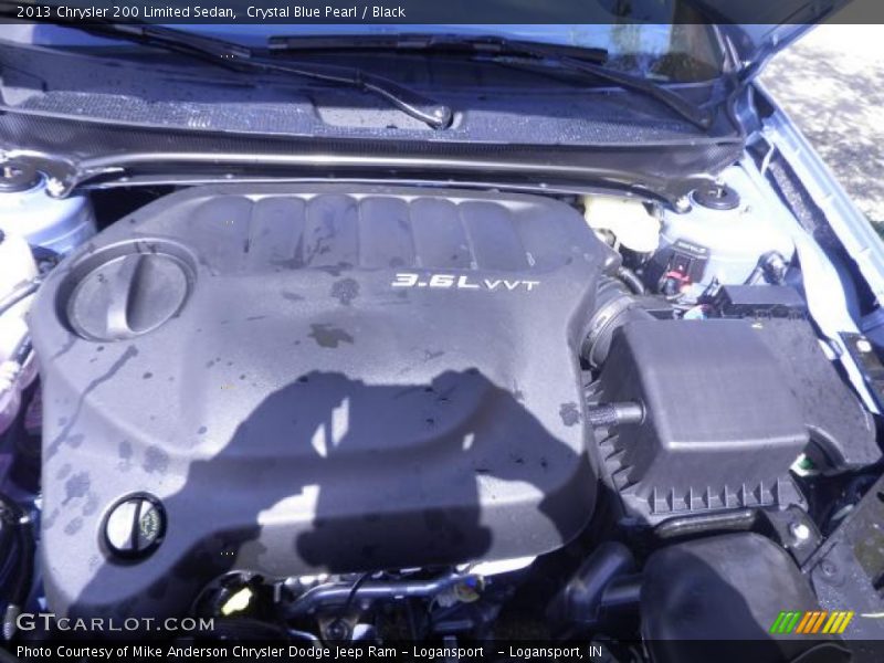 Crystal Blue Pearl / Black 2013 Chrysler 200 Limited Sedan