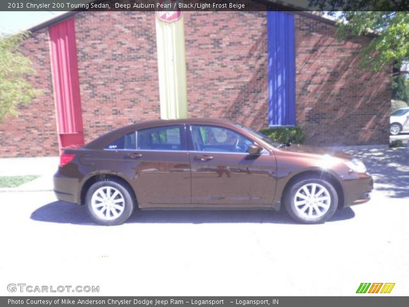 Deep Auburn Pearl / Black/Light Frost Beige 2013 Chrysler 200 Touring Sedan