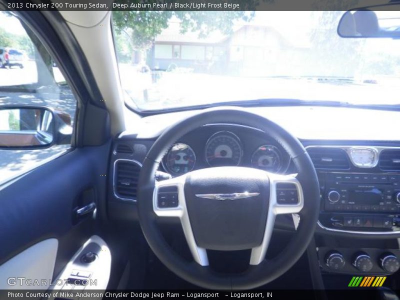 Deep Auburn Pearl / Black/Light Frost Beige 2013 Chrysler 200 Touring Sedan