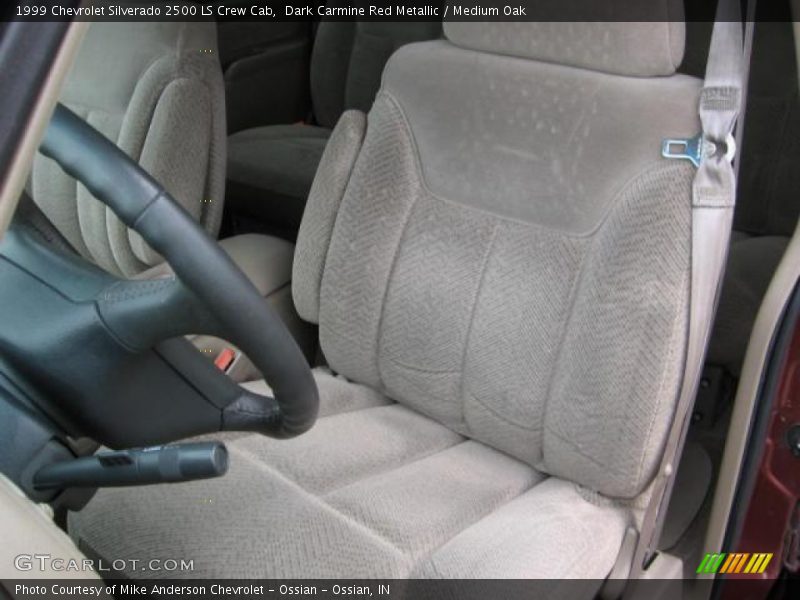 Dark Carmine Red Metallic / Medium Oak 1999 Chevrolet Silverado 2500 LS Crew Cab