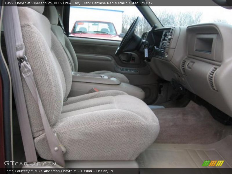 Dark Carmine Red Metallic / Medium Oak 1999 Chevrolet Silverado 2500 LS Crew Cab