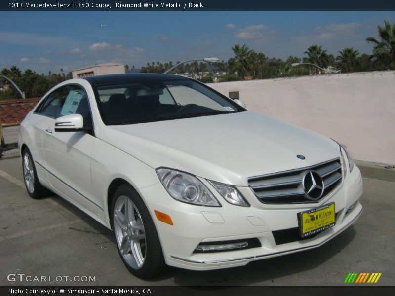 Diamond White Metallic / Black 2013 Mercedes-Benz E 350 Coupe