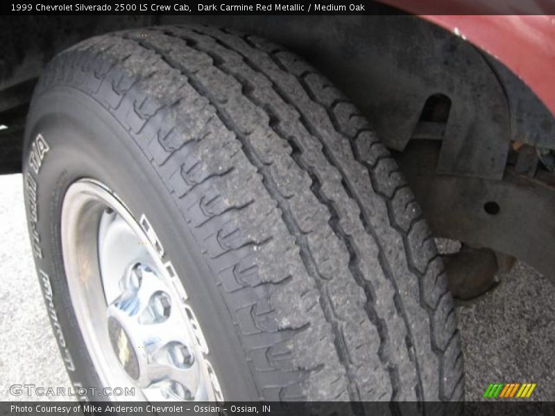 Dark Carmine Red Metallic / Medium Oak 1999 Chevrolet Silverado 2500 LS Crew Cab