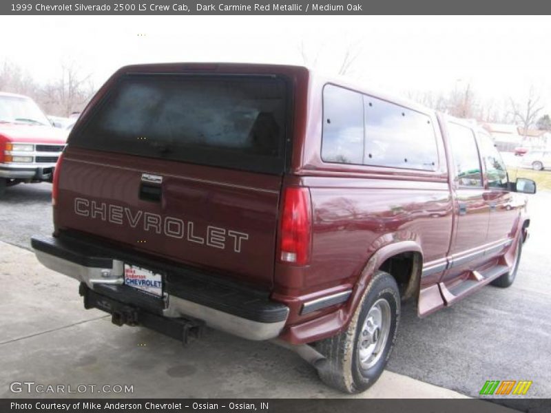 Dark Carmine Red Metallic / Medium Oak 1999 Chevrolet Silverado 2500 LS Crew Cab
