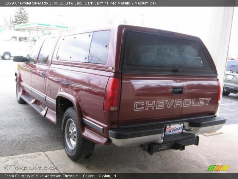 Dark Carmine Red Metallic / Medium Oak 1999 Chevrolet Silverado 2500 LS Crew Cab