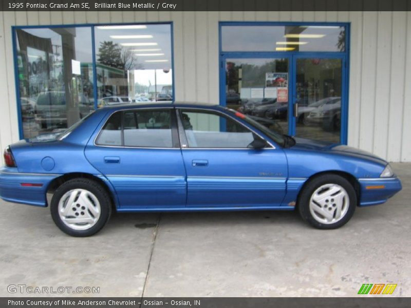 Brilliant Blue Metallic / Grey 1995 Pontiac Grand Am SE
