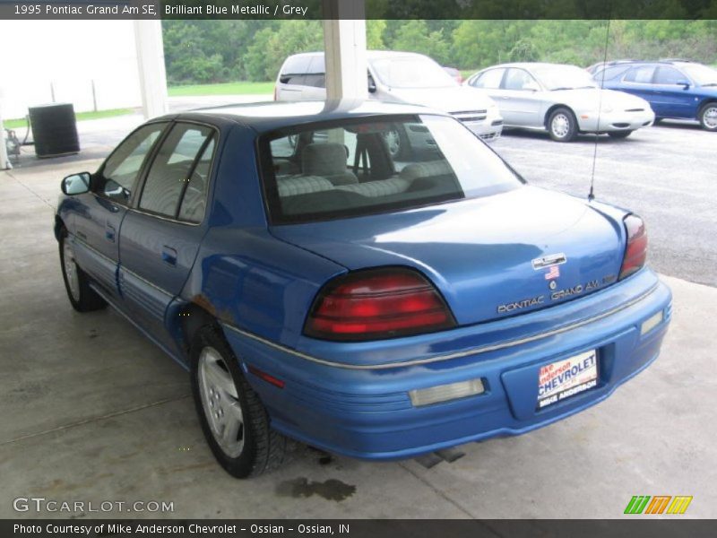Brilliant Blue Metallic / Grey 1995 Pontiac Grand Am SE