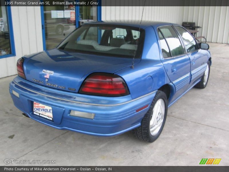 Brilliant Blue Metallic / Grey 1995 Pontiac Grand Am SE