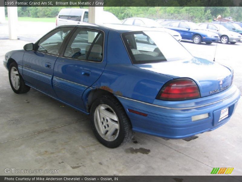 Brilliant Blue Metallic / Grey 1995 Pontiac Grand Am SE