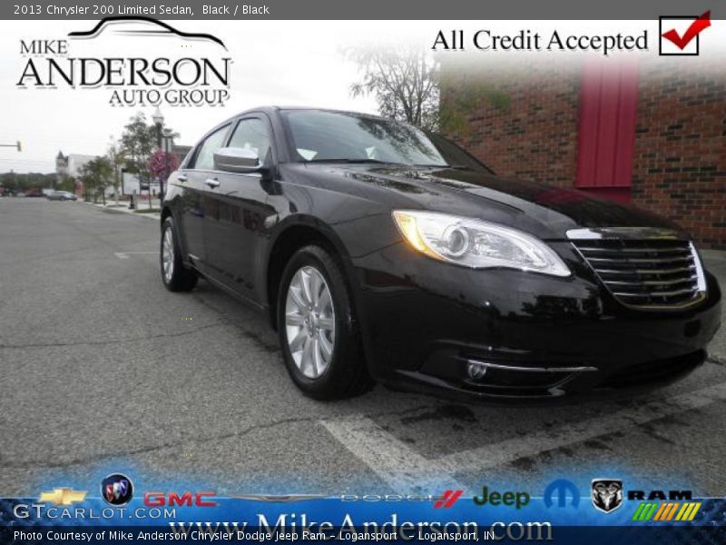 Black / Black 2013 Chrysler 200 Limited Sedan