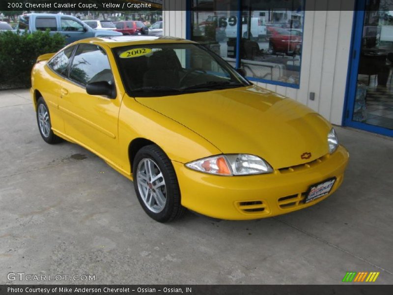 Yellow / Graphite 2002 Chevrolet Cavalier Coupe