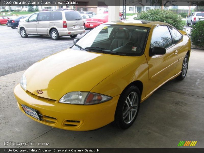 Yellow / Graphite 2002 Chevrolet Cavalier Coupe