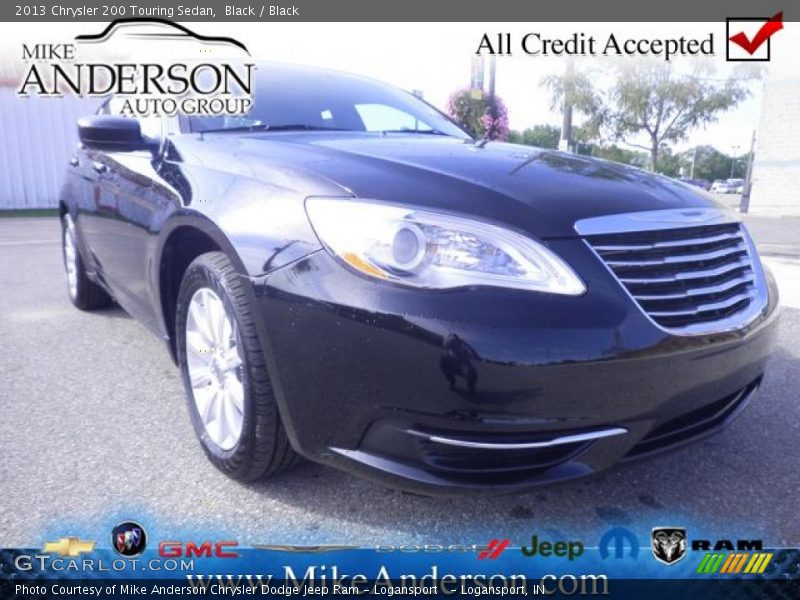 Black / Black 2013 Chrysler 200 Touring Sedan