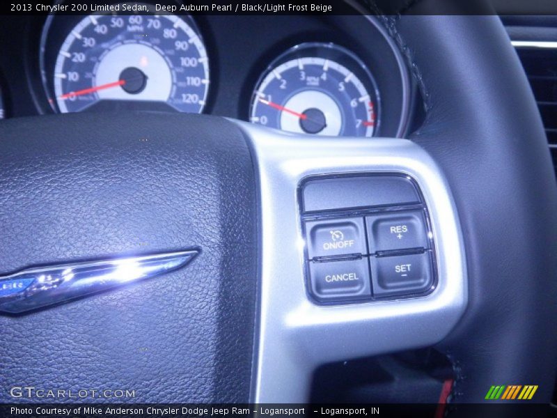 Deep Auburn Pearl / Black/Light Frost Beige 2013 Chrysler 200 Limited Sedan