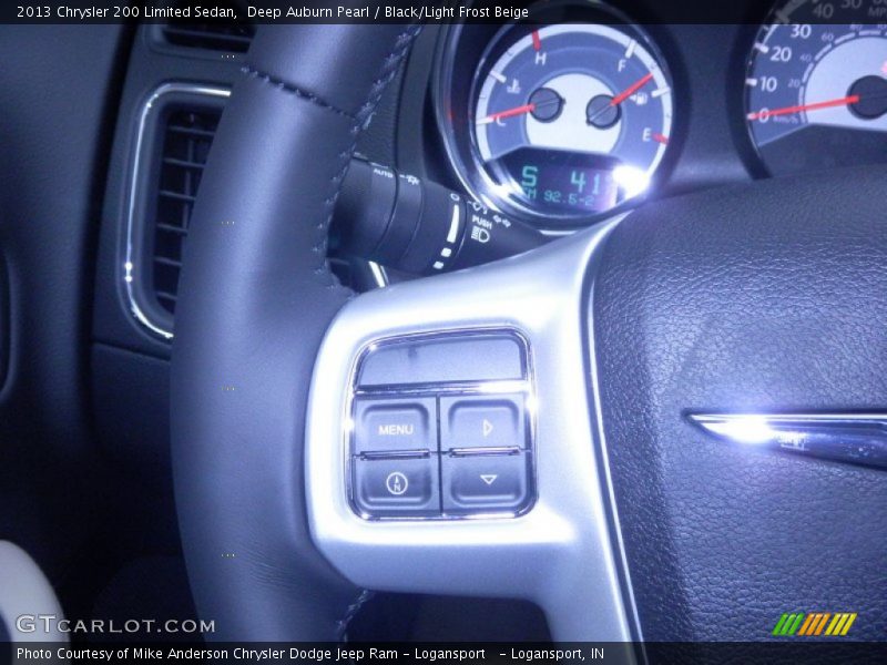 Deep Auburn Pearl / Black/Light Frost Beige 2013 Chrysler 200 Limited Sedan