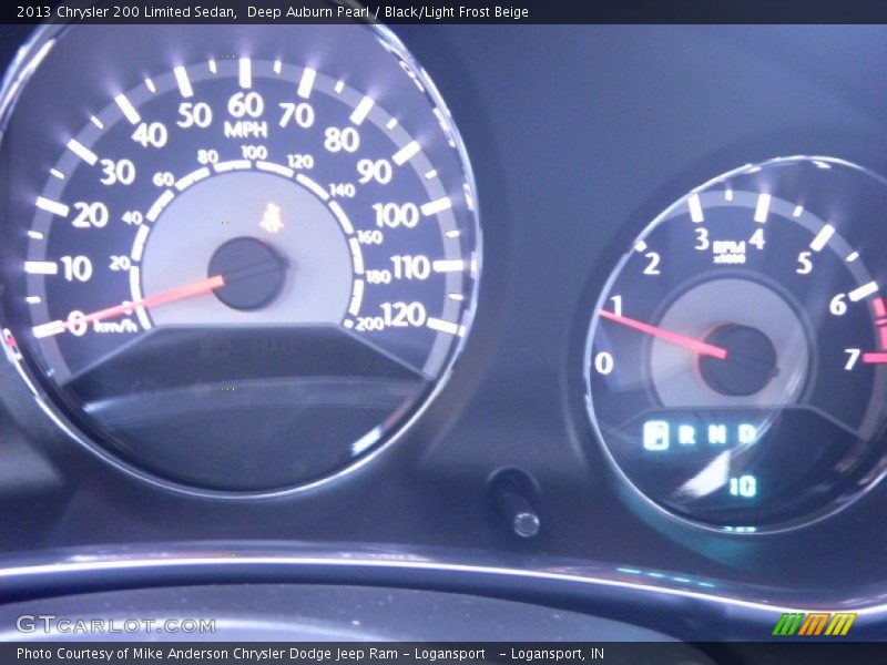 Deep Auburn Pearl / Black/Light Frost Beige 2013 Chrysler 200 Limited Sedan