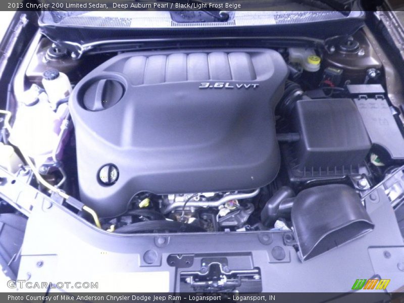 Deep Auburn Pearl / Black/Light Frost Beige 2013 Chrysler 200 Limited Sedan