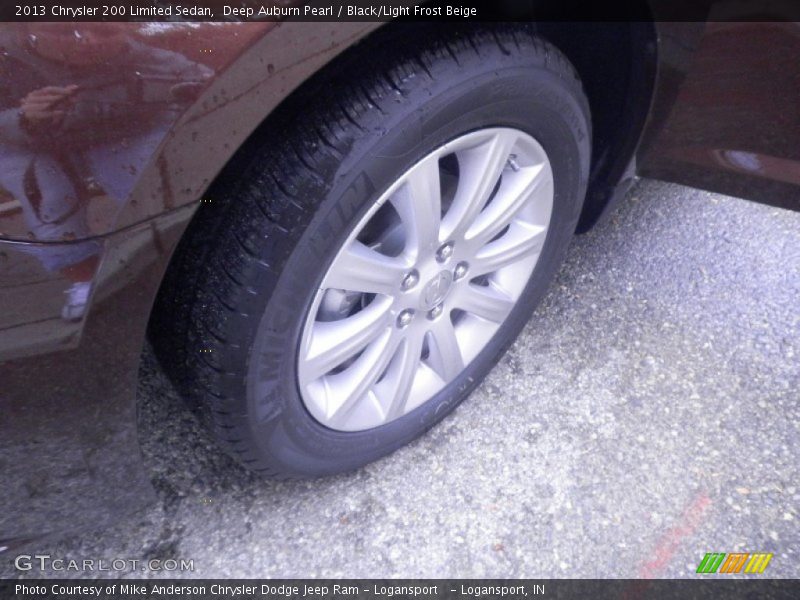 Deep Auburn Pearl / Black/Light Frost Beige 2013 Chrysler 200 Limited Sedan
